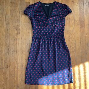 Betsy Johnson Polka Dot V-Neck Dress
